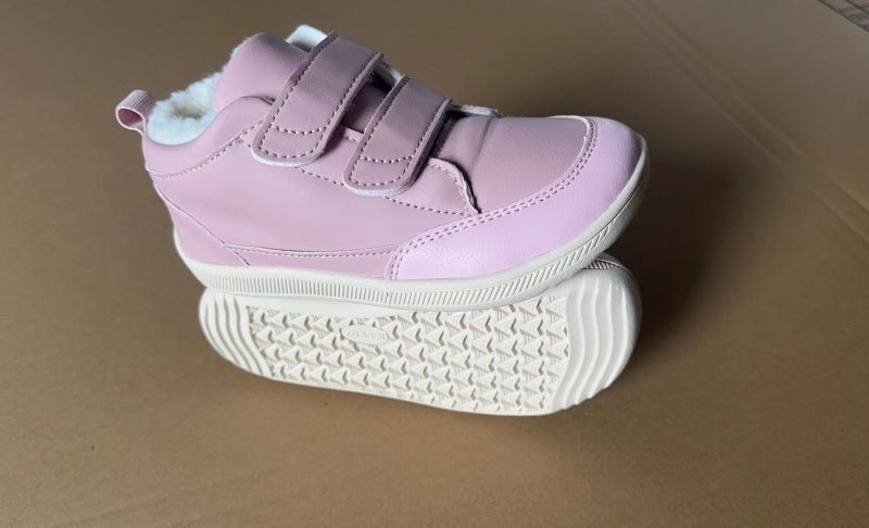 ZZFABER Kids Barefoot Boots Snow Boots Winter Warm Shoes for Boys Girls