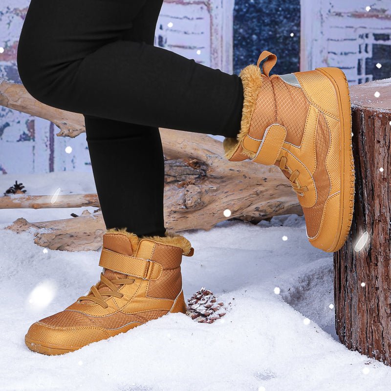 ZZFABER Kids Barefoot Snow Boots Winter Minimalist Warm Sneakers - Love Zzfaber
