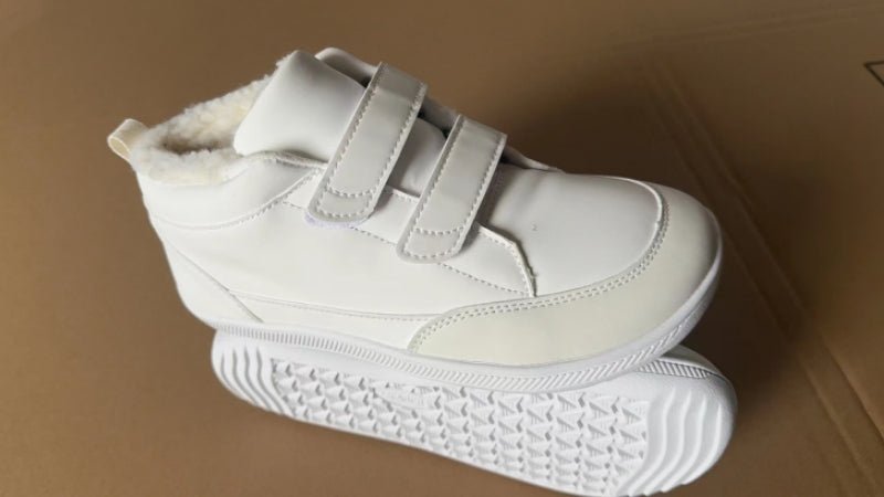 ZZFABER Kids Barefoot Boots Snow Boots Winter Warm Shoes for Boys Girls
