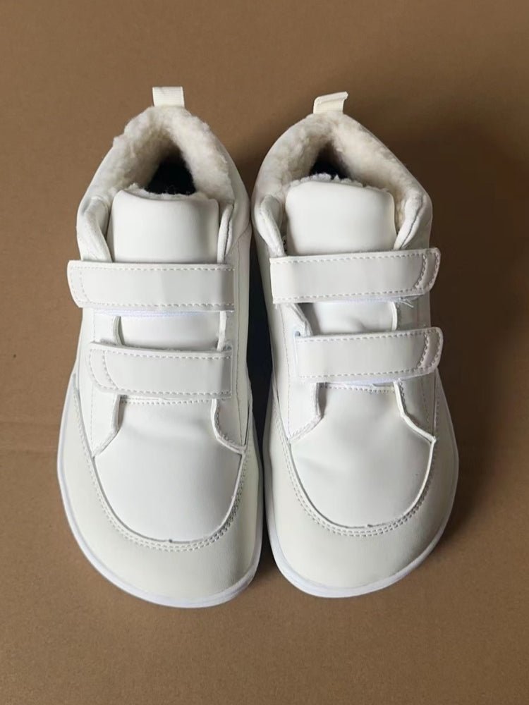 ZZFABER Kids Barefoot Boots Snow Boots Winter Warm Shoes for Boys Girls
