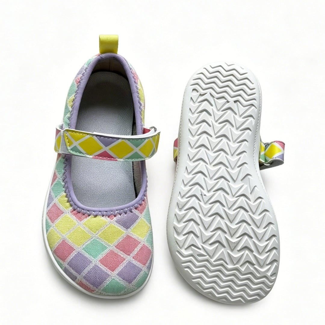 ZZFABER Kids Ballet Flats Non - Slip Walking Shoes for Children Soft Sole Slip - On Mary Jane Flats - Love Zzfaber