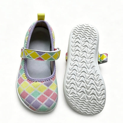 ZZFABER Kids Ballet Flats Non - Slip Walking Shoes for Children Soft Sole Slip - On Mary Jane Flats - Love Zzfaber