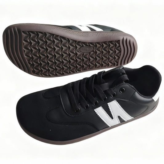 ZZFABER Unisex Flexible Fiber Leather Sneakers Casual Barefoot Shoes For Women Men - Love Zzfaber