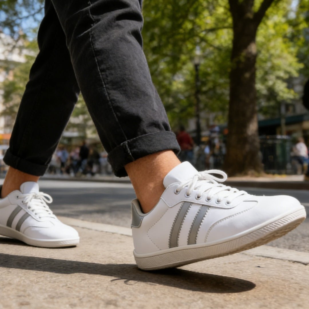 ZZFABER Unisex Flexible Fiber Leather Sneakers Casual Barefoot Shoes For Women Men - Love Zzfaber