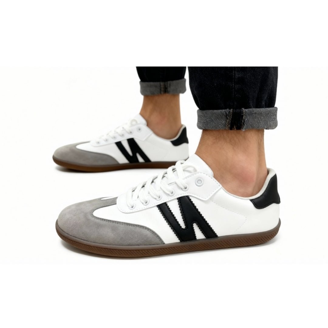 ZZFABER Unisex Flexible Fiber Leather Sneakers Casual Barefoot Shoes For Women Men - Love Zzfaber