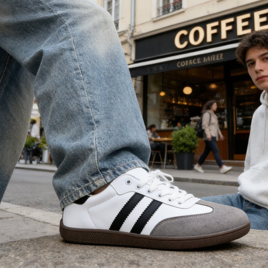 ZZFABER Unisex Flexible Fiber Leather Sneakers Casual Barefoot Shoes For Women Men - Love Zzfaber