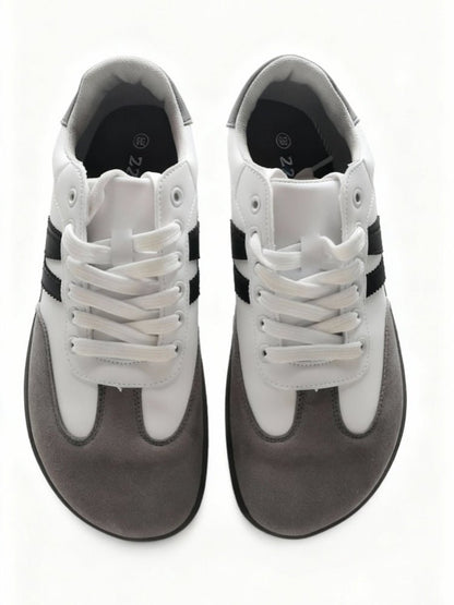 ZZFABER Unisex Flexible Fiber Leather Sneakers Casual Barefoot Shoes For Women Men - Love Zzfaber