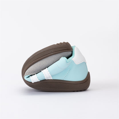 ZZFABER Kids Soft Fiber Leather Sneakers Boys Girls Wide Toe Barefoot Shoes Comfortable Casual Shoes