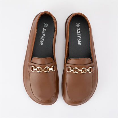 ZZFABER  Comfortable Flats Soft Leather Slip-On Casual Shoes for Daily & Office Wear