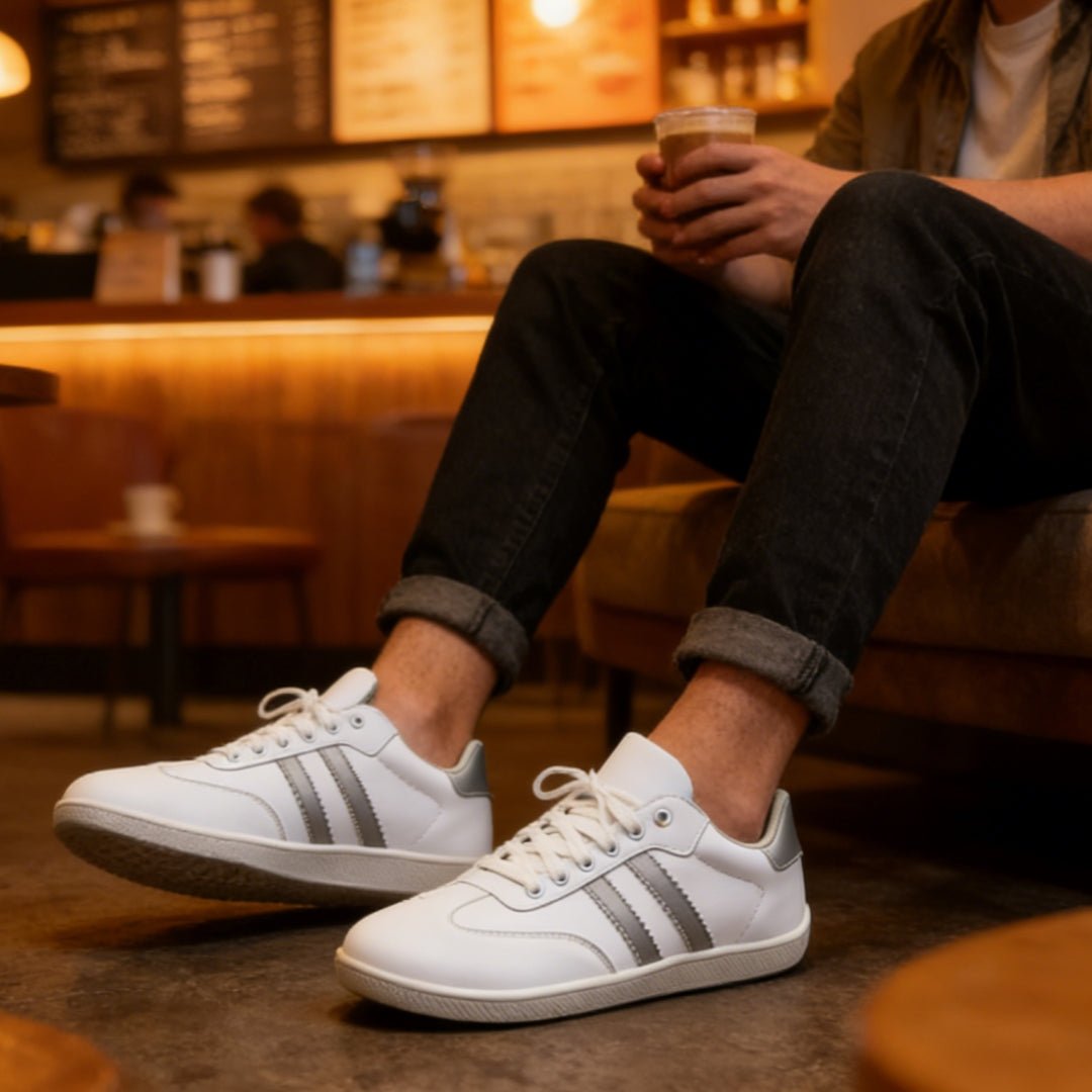 ZZFABER Unisex Flexible Fiber Leather Sneakers Casual Barefoot Shoes For Women Men - Love Zzfaber