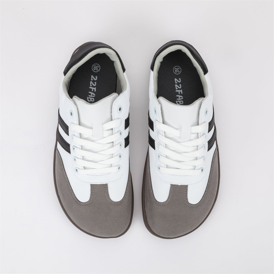 ZZFABER Unisex Flexible Fiber Leather Sneakers Casual Barefoot Shoes For Women Men - Love Zzfaber