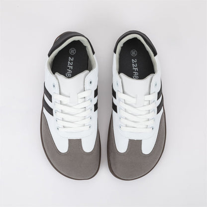 ZZFABER Unisex Flexible Fiber Leather Sneakers Casual Barefoot Shoes For Women Men - Love Zzfaber