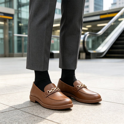 ZZFABER  Comfortable Flats Soft Leather Slip-On Casual Shoes for Daily & Office Wear