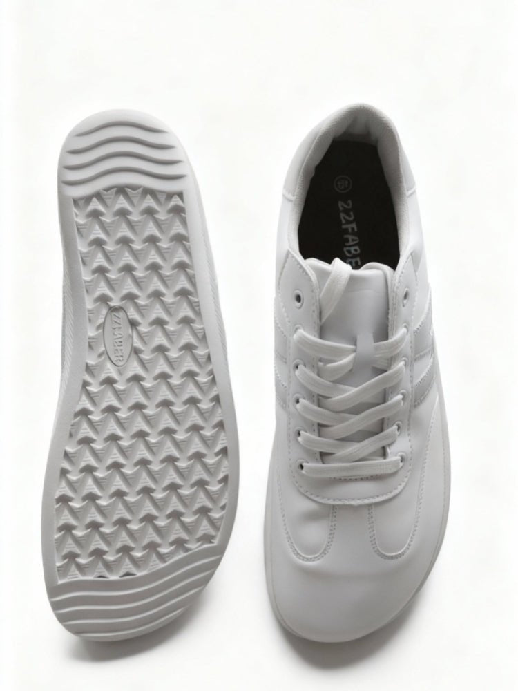 ZZFABER Unisex Flexible Fiber Leather Sneakers Casual Barefoot Shoes For Women Men - Love Zzfaber