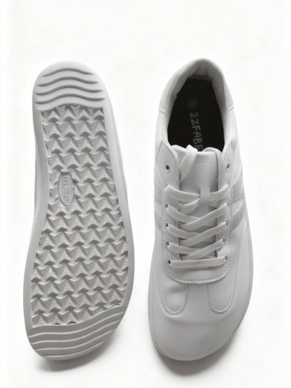 ZZFABER Unisex Flexible Fiber Leather Sneakers Casual Barefoot Shoes For Women Men - Love Zzfaber