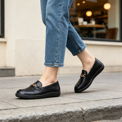 ZZFABER  Comfortable Flats Soft Leather Slip-On Casual Shoes for Daily & Office Wear