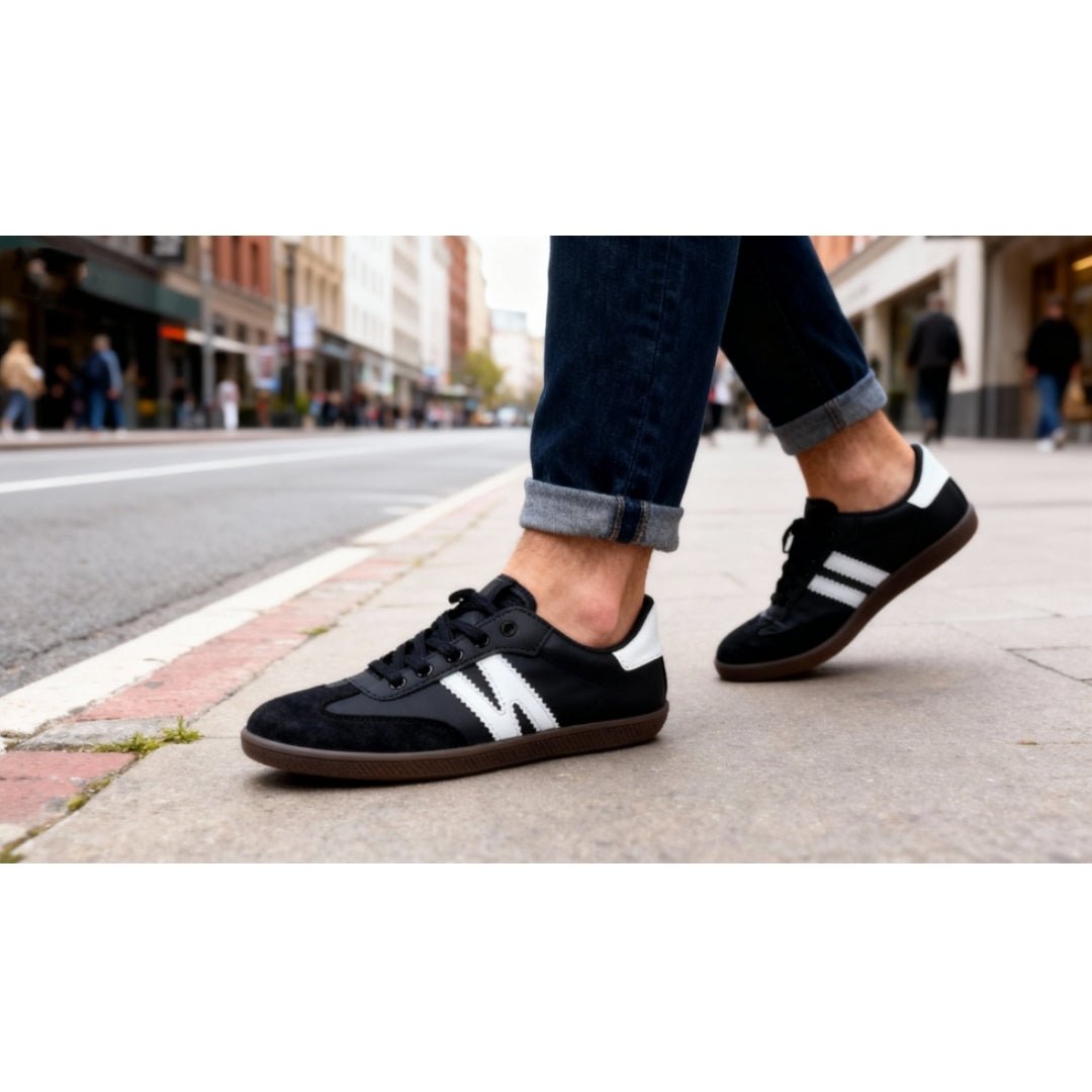 ZZFABER Unisex Flexible Fiber Leather Sneakers Casual Barefoot Shoes For Women Men - Love Zzfaber