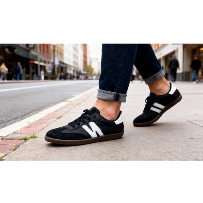 ZZFABER Unisex Flexible Fiber Leather Sneakers Casual Barefoot Shoes For Women Men - Love Zzfaber