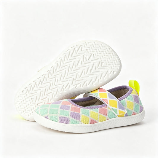 ZZFABER Kids Ballet Flats Non-Slip Walking Shoes for Children Soft Sole Slip-On kids shoes