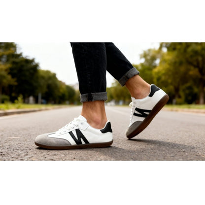 ZZFABER Unisex Flexible Fiber Leather Sneakers Casual Barefoot Shoes For Women Men - Love Zzfaber