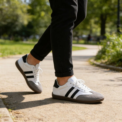 ZZFABER Unisex Flexible Fiber Leather Sneakers Casual Barefoot Shoes For Women Men - Love Zzfaber