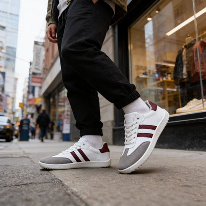 ZZFABER Unisex Flexible Fiber Leather Sneakers Casual Barefoot Shoes For Women Men - Love Zzfaber