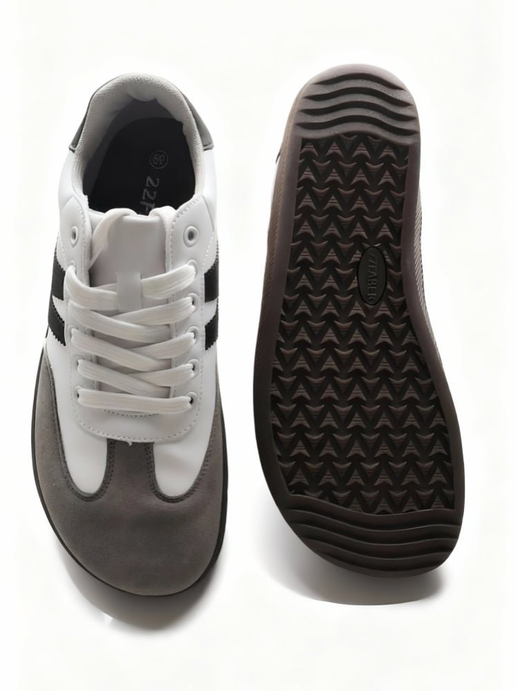 ZZFABER Unisex Flexible Fiber Leather Sneakers Casual Barefoot Shoes For Women Men - Love Zzfaber