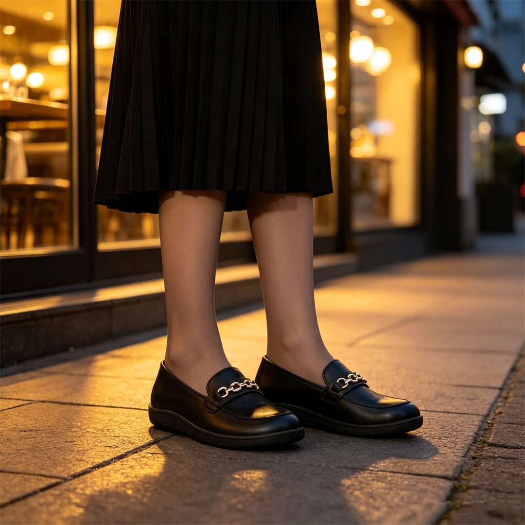 ZZFABER  Comfortable Flats Soft Leather Slip-On Casual Shoes for Daily & Office Wear