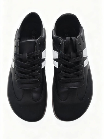ZZFABER Unisex Flexible Fiber Leather Sneakers Casual Barefoot Shoes For Women Men - Love Zzfaber