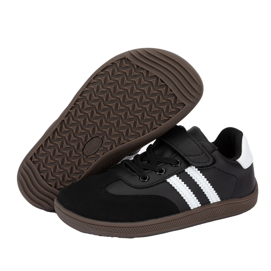 ZZFABER Kids Soft Fiber Leather Sneakers Boys Girls Wide Toe Barefoot Shoes Comfortable Casual Shoes